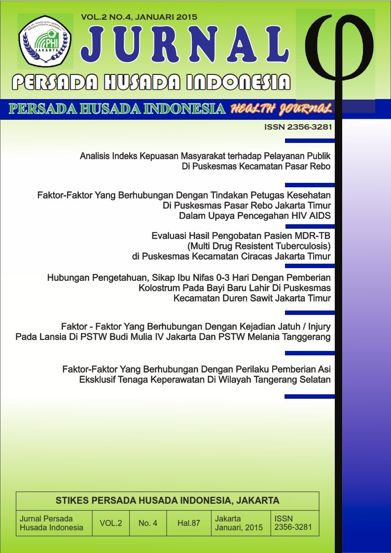 Cover Jurnal Persada Husada Indonesia vol.2 no.4 Januari 2015